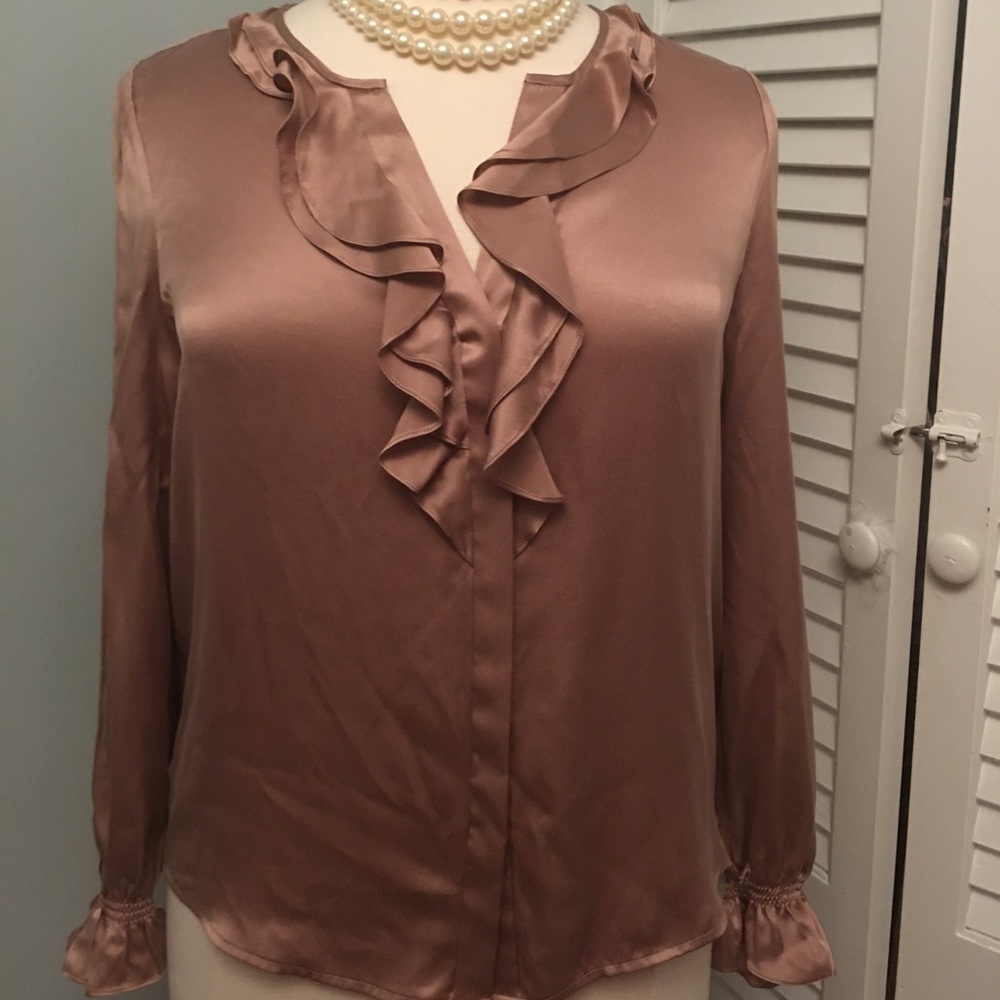 Joie- Jayanne B Rose Colored Silk Blouse